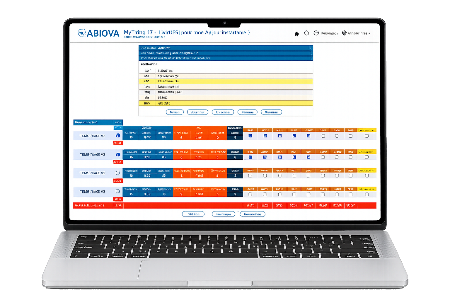 Interface simple du logiciel web de gestion du temps MyTiming