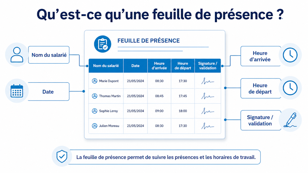 Feuille de présence