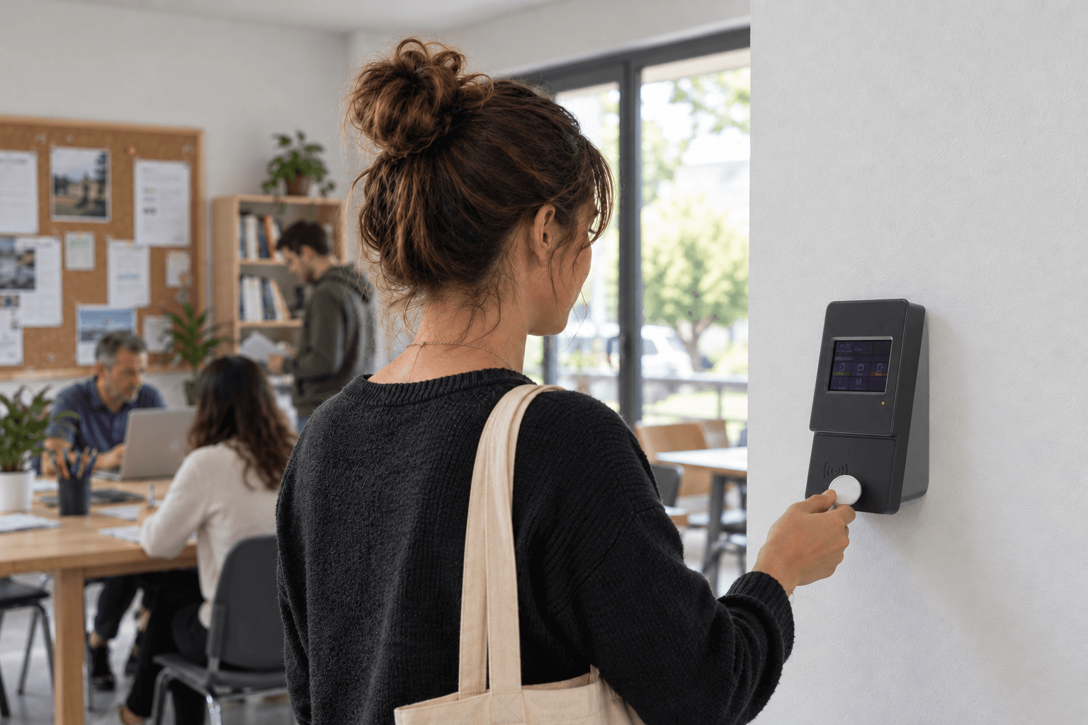 Pointeuse tactile RFID MyTiming, badges et logiciel web de suivi des horaires