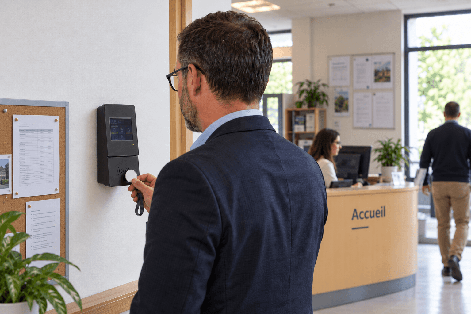 Pointeuse tactile RFID MyTiming, badges et logiciel web de suivi des horaires