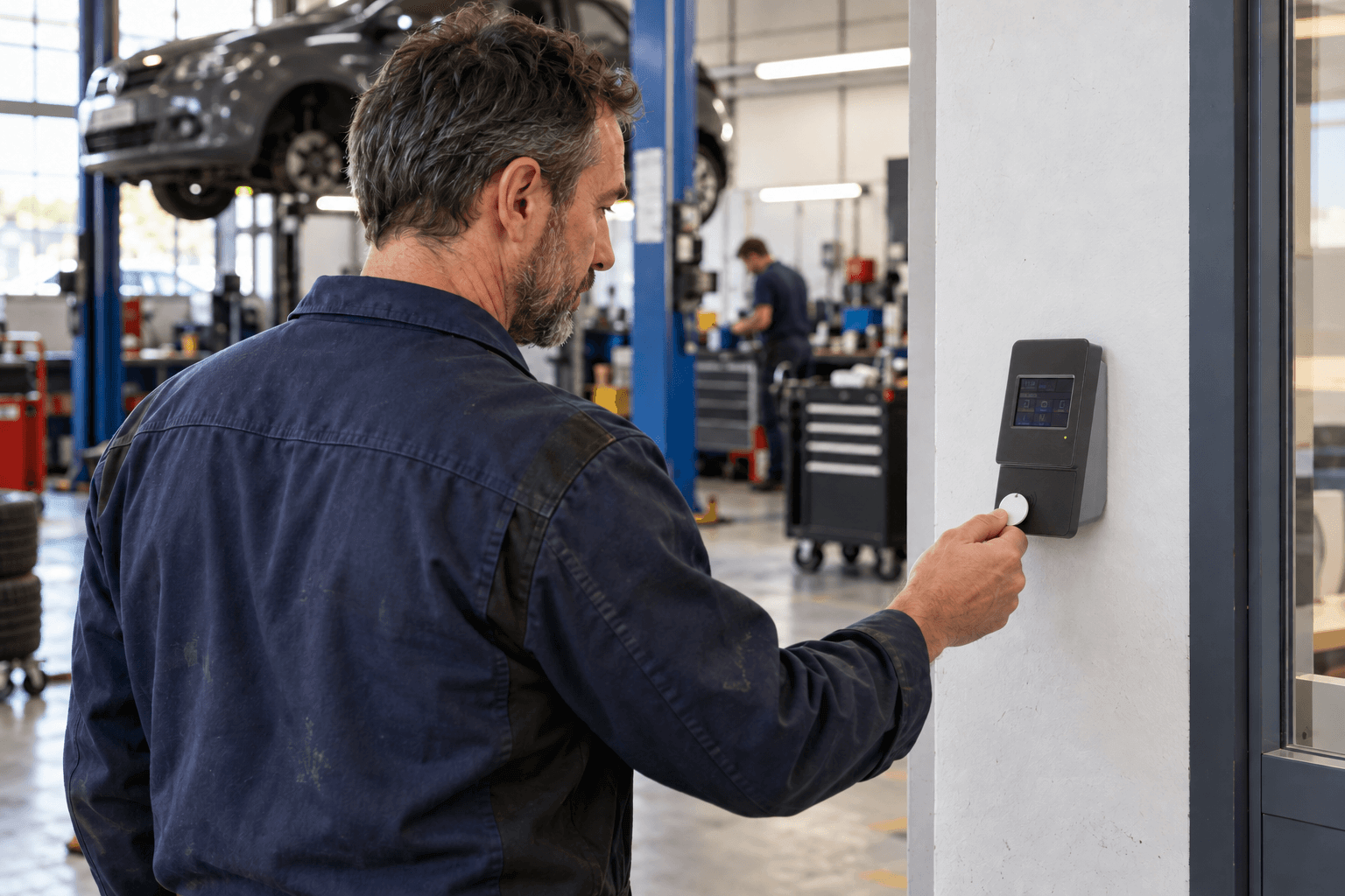 Pointeuse tactile RFID MyTiming, badges et logiciel web de suivi des horaires